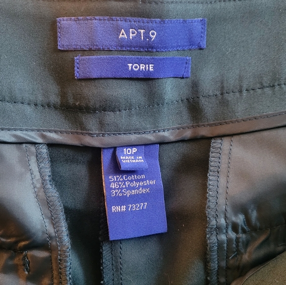 Green Apt 9 Torie Pants Midrise Modern Fit Teal Dress Slacks 10 S - Picture 7 of 7